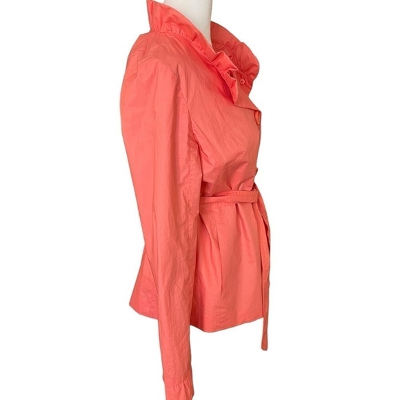 J. Crew Frenchie Slicker Papaya Lightweight Jacket Sz 6 - Picture 3 of 9